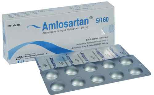 Tab. Amlosartan 5 + 160 mg