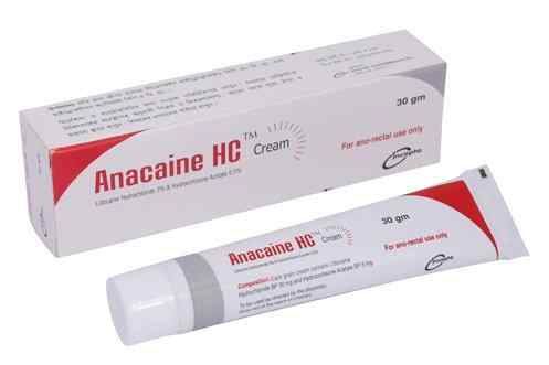 Cream                                                                  Anacaine HC 5 mg + 30 mg / 