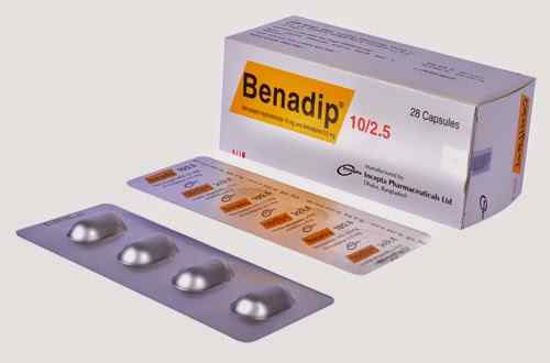 Cap.                     Benadip 2.5 + 10 mg
