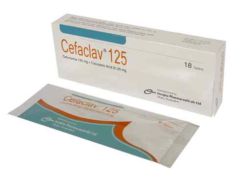 Tab. Cefaclav 125 mg + 31.25 