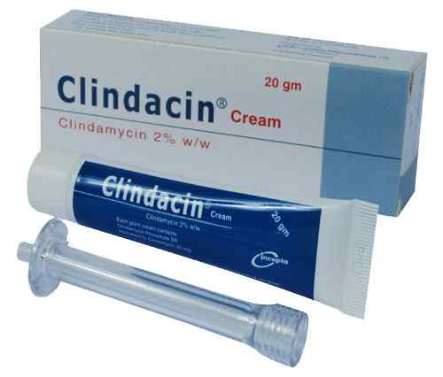 Cream                                                                  Clindacin  1.2 gm + .025 g