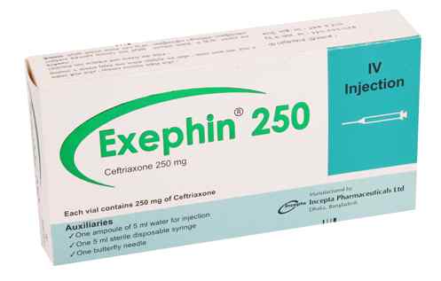 Inj. Exephin 250 mg / vial