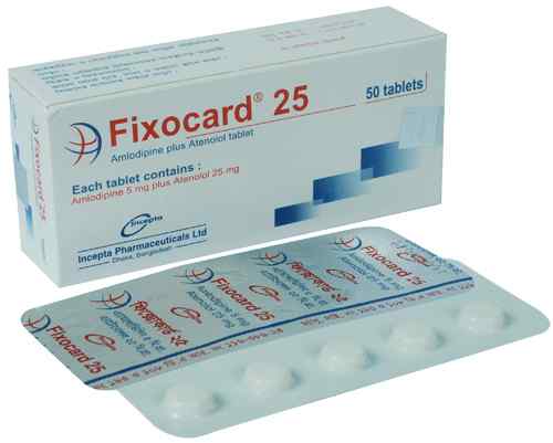Tab. Fixocard 5 + 25 mg