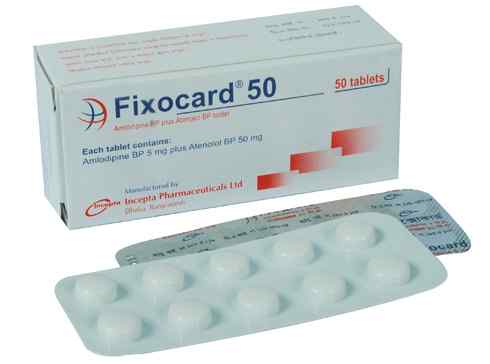 Tab. Fixocard 5 mg + 50 mg