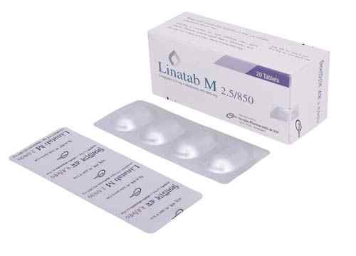 Tab. Linatab M 2.5 mg + 850 mg