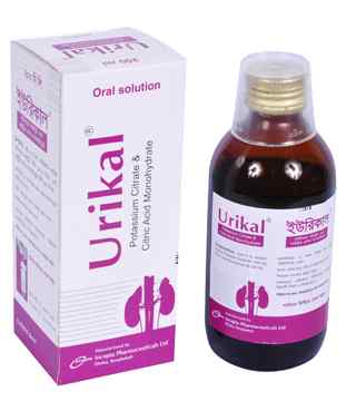 Oral Sol.                                                          Urikal 5 gm + 30 gm/10