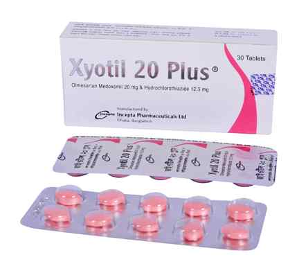 Tab. Xyotil 20 Plus 12.5 mg + 20 mg