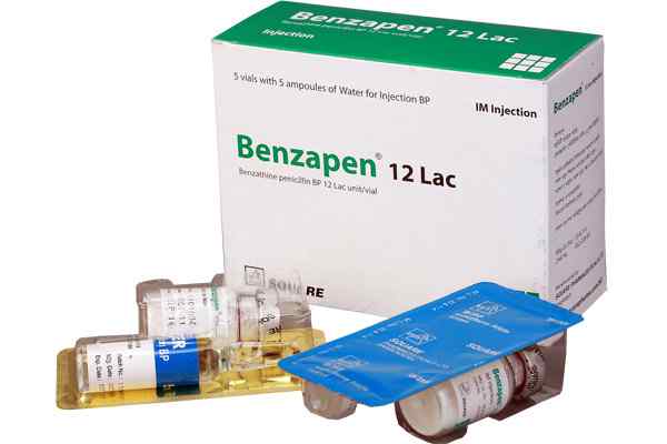 Inj. Benzapen    12 Lac 12 Lac Unit/via