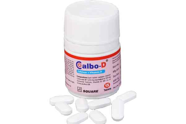 Tab. Calbo D 500 mg + 200 IU