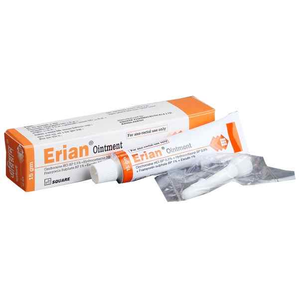 Oint.                                             Erian 500 mg + 1 gm +