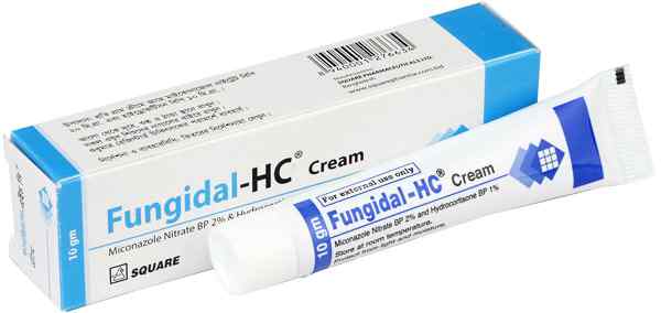 Cream                                                                  Fungidal  HC 1 gm + 2 gm / 1