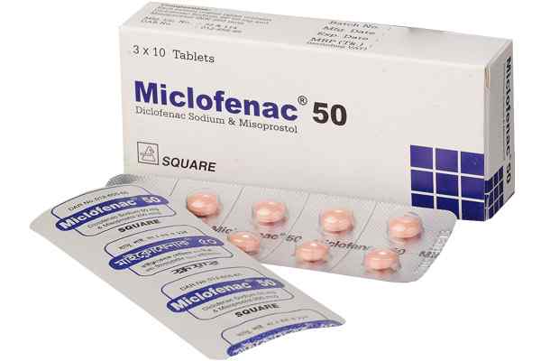 Tab. Miclofenac 50 50 mg + 200 mcg