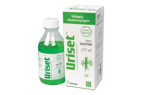 Oral Sol.                                                          Uriset 200 ml 5 gm + 30 gm/10