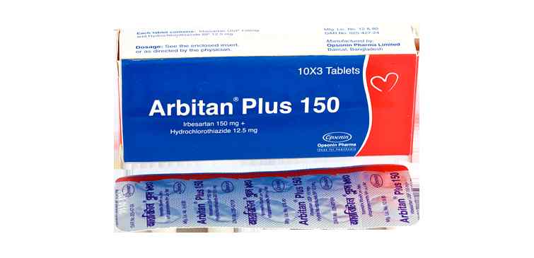 Tab. Arbitan Plus 12.5 mg + 150 m