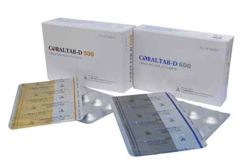 Tab. Coraltab-D 500 mg + 200 IU