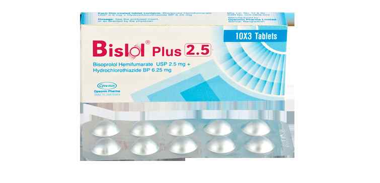 Tab. Bislol Plus 2.5 mg + 6.25 m