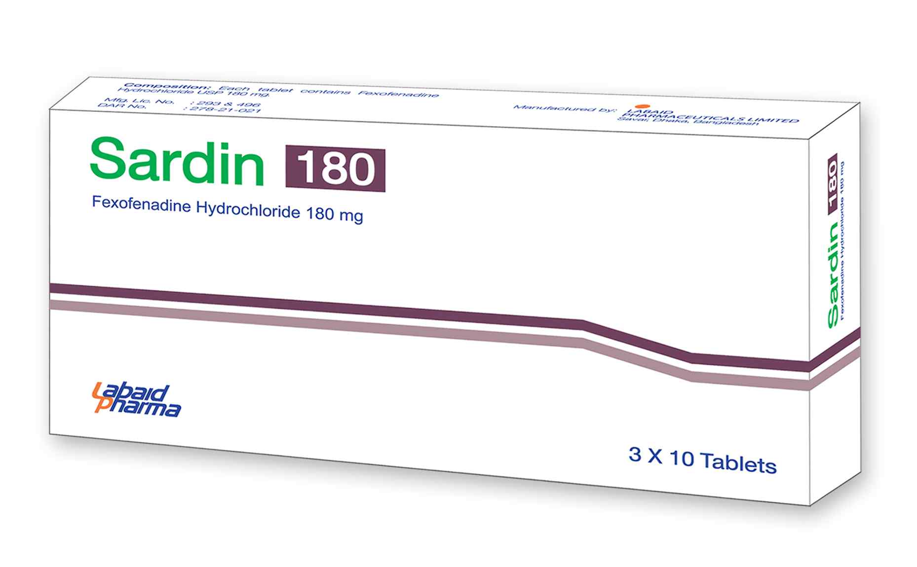 Tab. Sardin 180 180 mg