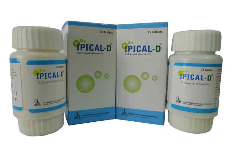 Tab. Ipical-D 500 mg + 200 IU