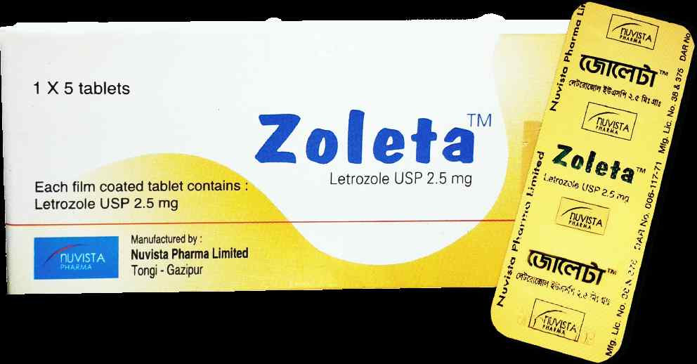 Tab. Zoleta 2.5 mg