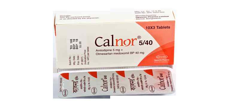 Tab. Calnor  5 mg + 40 mg