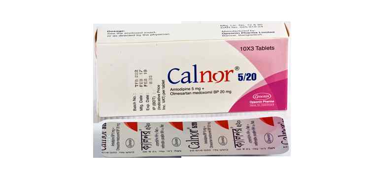 Tab. Calnor  5 mg + 20 mg