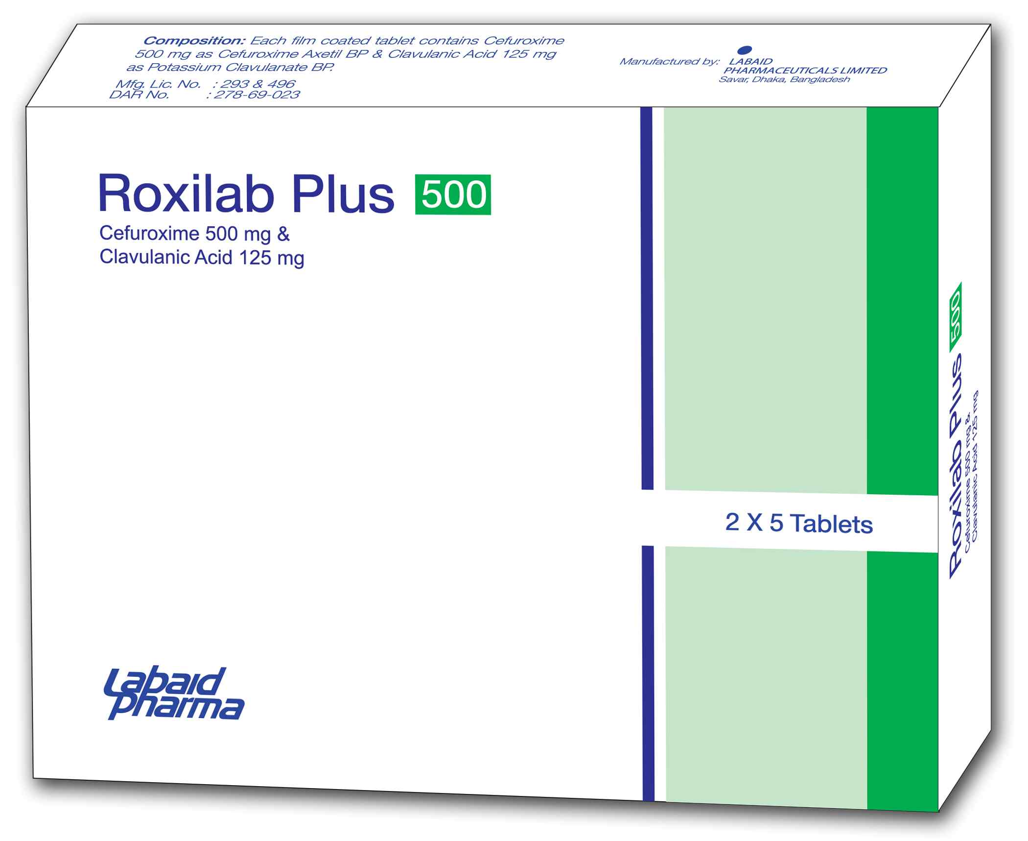 Tab. Roxilab plus 500 mg