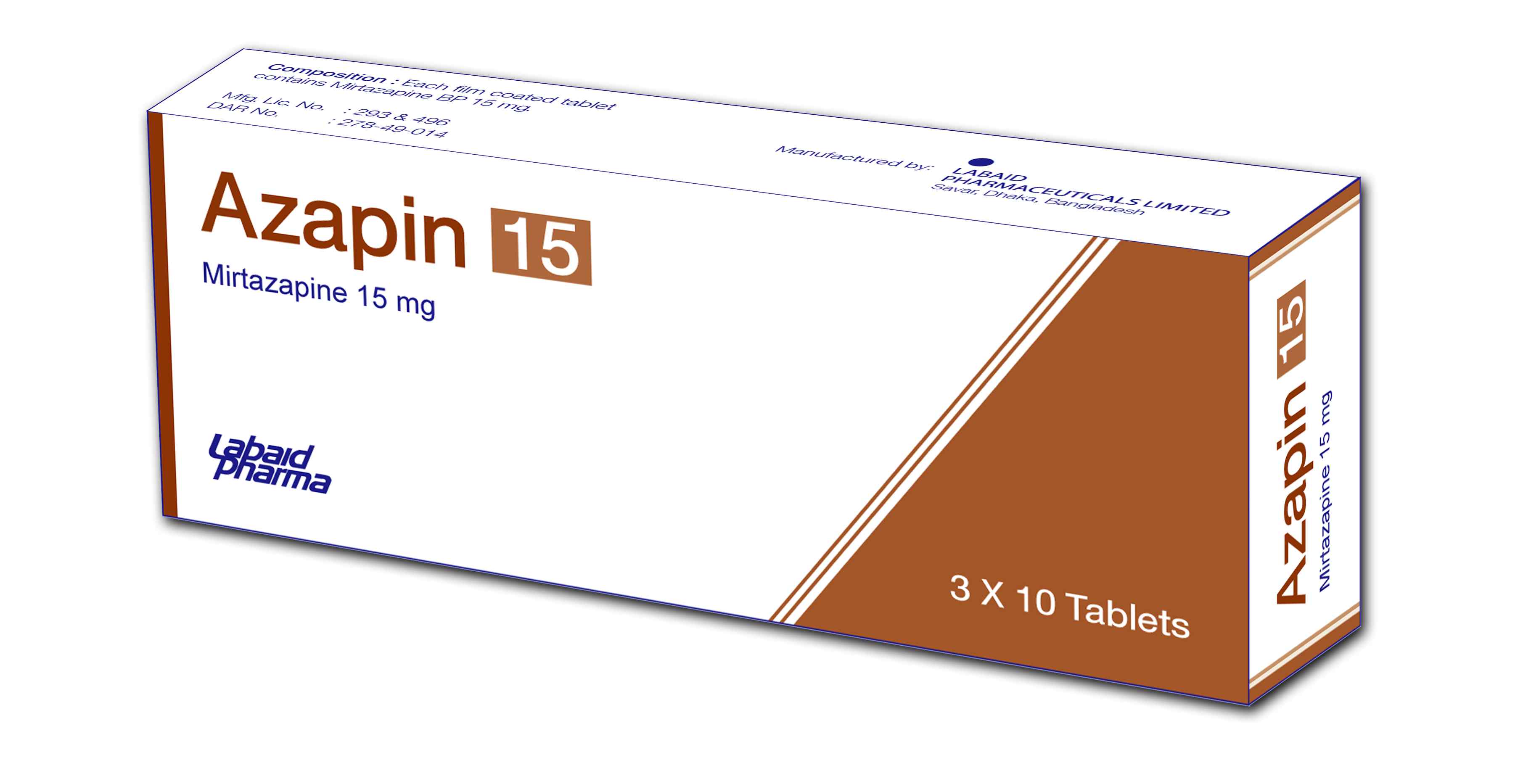 Tab. Azapin 15  15 mg