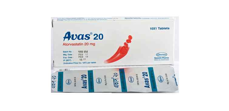 Tab. Avas 20 mg