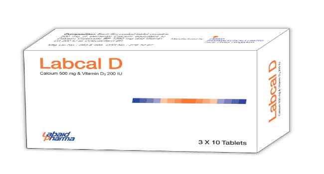 Tab. Labcal D 500 mg + 200 IU