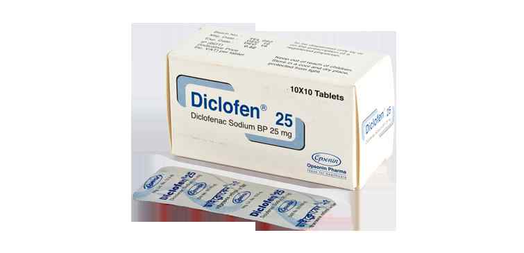 Tab. Diclofen  25 mg